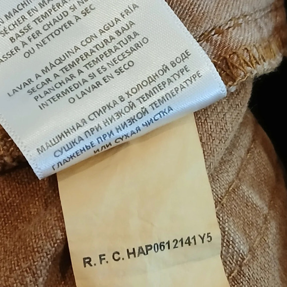 Re/Done 70s Ultra High Rise Stove Pipe Jeans in Washed Terracotta size 29 - Picture 12 of 13